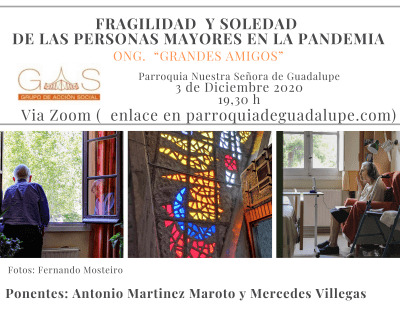 Cartel: Fragilidad y soledad de las personas mayores en la pandemia