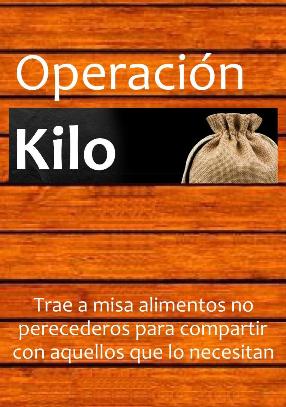 Trae a misa alimentos no perecederos para compartir con aquellos que lo necesitan